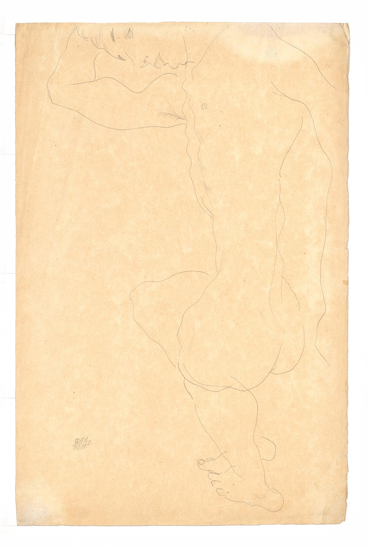 Egon Schiele: Männlicher Akt, 1911