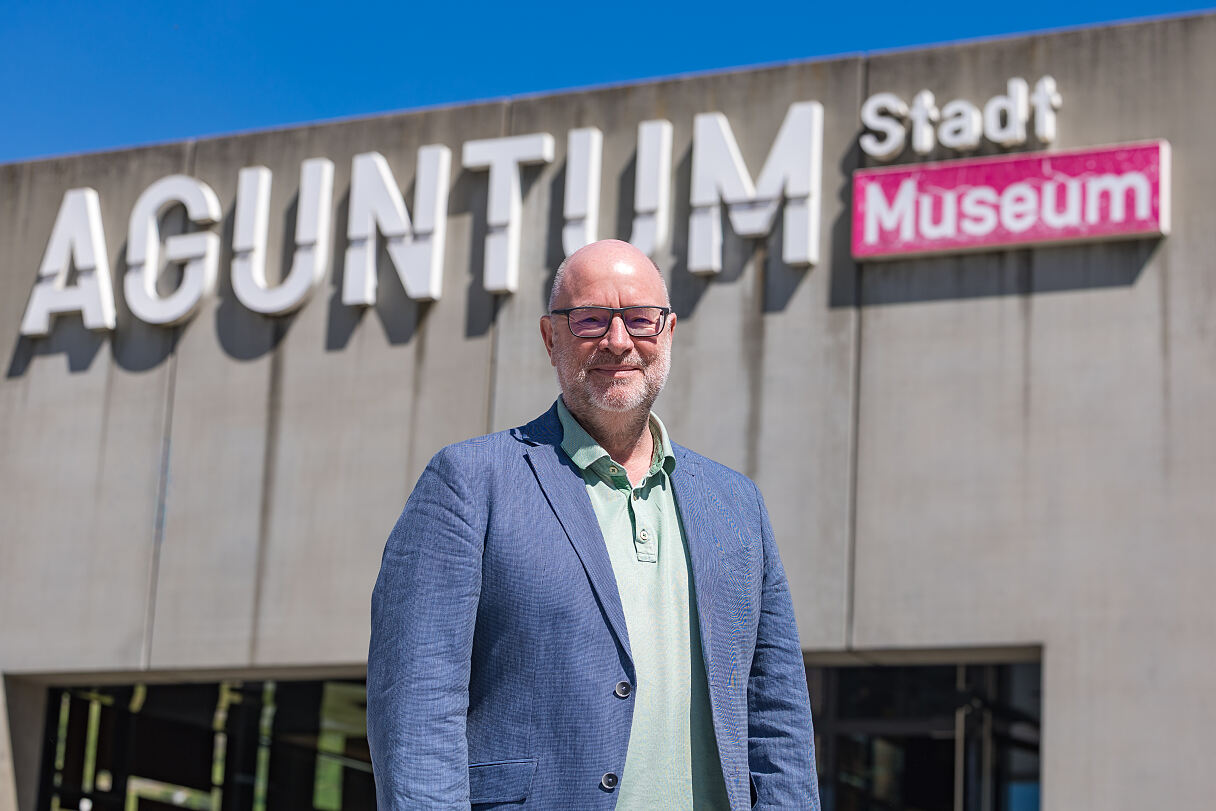 Andreas Rudigier, Direktor der Tiroler Landesmuseen, in Aguntum, Lienz